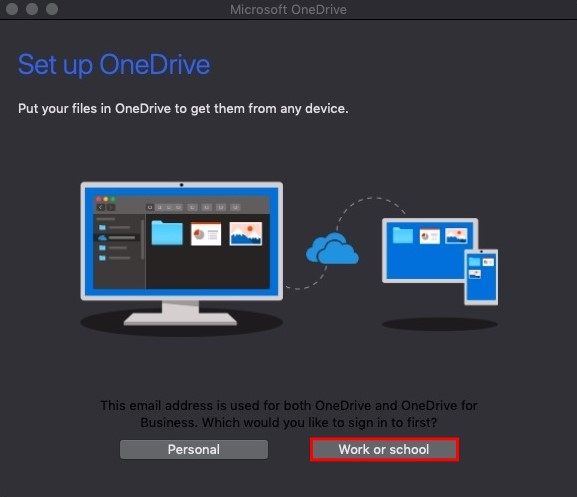 onedrive for business mac set up